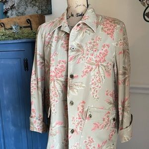 Jones New York Signature Floral Canvas Jacket Sz Med